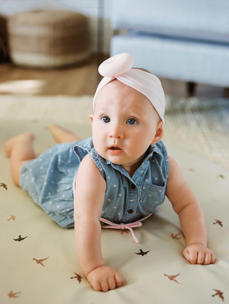 Six month baby portrait on Kodak Portra400 film